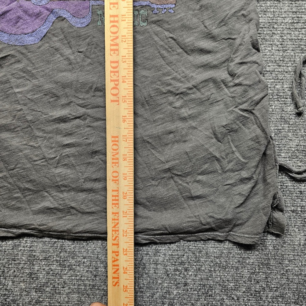 Lucky Brand Nashville Music Graphic Tank Top Lace Up Sides Gray Small - Picture 5 of 8